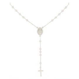 Collana rosario 4 mm in argento 925