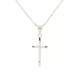 Collana con croce classica pendente in argento 925 