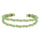 Bracciale Selene dorato doppio cristalli verde chiaro