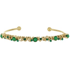 Bracciale Selene dorato opale verde sintetico