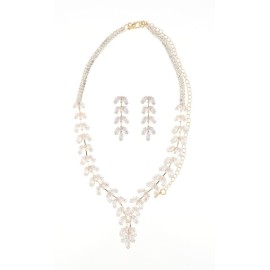 SET ELEGANTE COLLANA + ORECCHINI DORATO